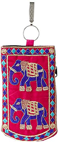Kuber Industries Embroided Velvet Mobile Cover with Sari Hook, Mu...
