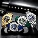 NIBOSI Reloj para Hombre Sports Casual Fecha analógica Diseñador Cronógrafo Resistente al Agua Reloj de Cuarzo para Hombre-Azul Imagen de NIBOSI Reloj para Hombre Sports Casual Fecha analógica Diseñador Cronógrafo Resistente al Agua Reloj de Cuarzo para Hombre-Azul
