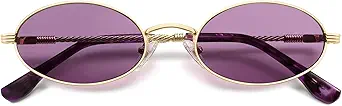 Retro Oval Cat Eye Sunglasses for Women Y2k Trendy Narrow 90s Sunnies Designer Sun Glasses AP3721