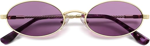 Retro Oval Cat Eye Sunglasses for Women Y2k Trendy Narrow 90s Sunnies Designer Sun Glasses AP3721