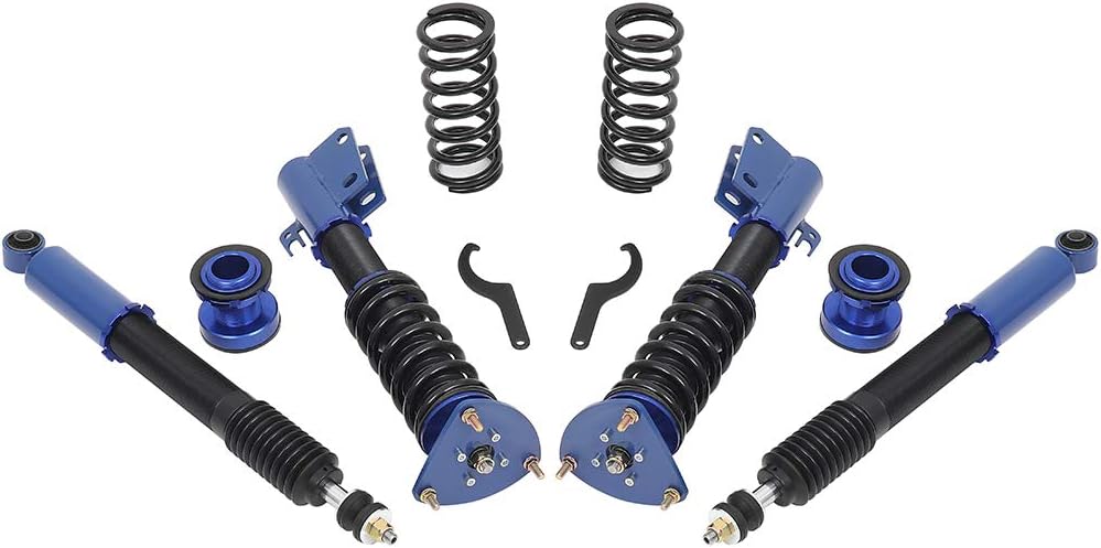 Coilover Struts Suspension Kit Coilover Shocks Full Set Adjustable Replacement Assemblies Parts AUTOMOTO for 2004-2006 for Scion xB - Blue