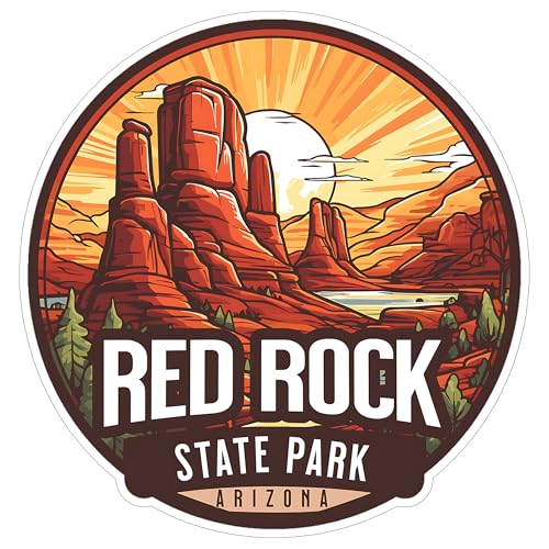 Red Rock State Park Arizona Sticker 4 Inch Travel Souvenir City Destination - Waterproof Vinyl Decal for Laptop Water Bottle Car Tumbler - Durable Aesthetic Long-Lasting Stickers for Adults ID44990