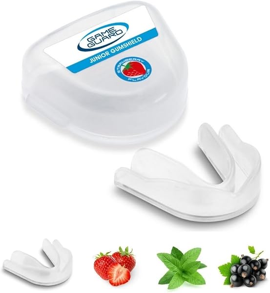 Game Guard paradenti/protezione gengivale – Paradenti/protezioni gengivali modellabili Colori a scelta – Adulto/Junior/Bambini/Bambini/Giovani – Approvato CE, Ottimo per sport scolastici, rugby hockey - 1