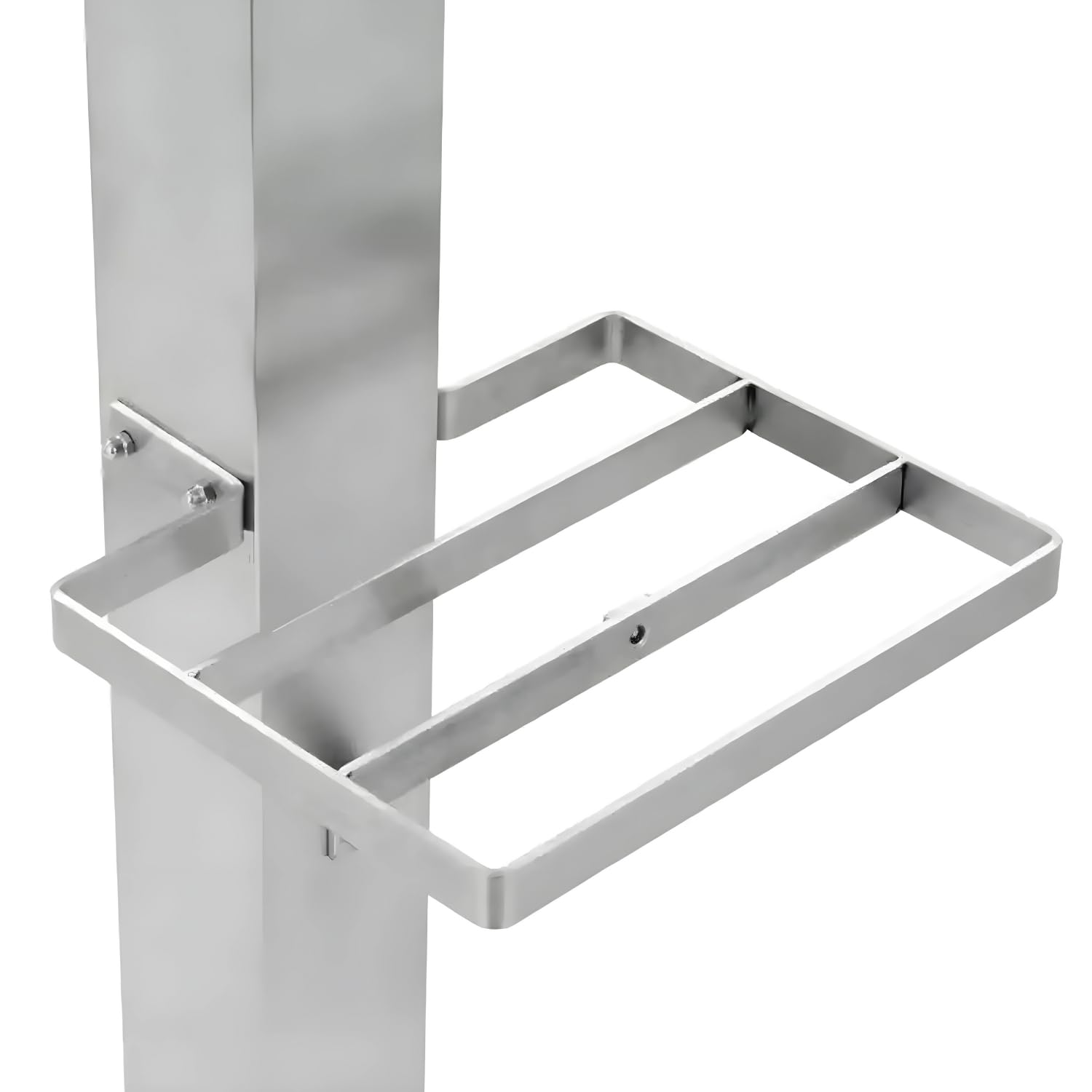 Fontana da Giardino a Colonna Esterno MAGNOLIA Acciaio Inox Spazzolato H 95 cm a Pavimento con Mensola
