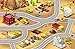 Kids Construction Site Play Rug Non-Slip Construction Vehicles Play Mat for Driving Toy Cars Daycare Nursery Preschool Playroom Kids Car Activity Carpet (Construction Play Rug, 39X59 inches)
