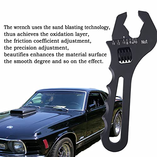 Acmango An3-16 Adjustable Wrench Lightweight Aluminum Wrench Fitting Tools Lightweight Adjustable Spanner-Black #TOP6