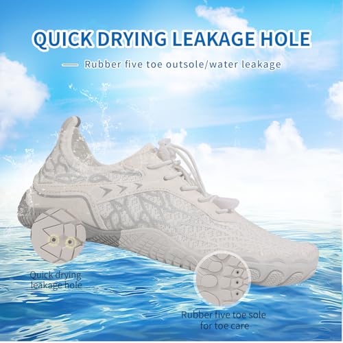 Image of Hike Barefoot Shoes Womens Men Footwear,Pro-Healthy&Non-Slip Water Shoe for Women Men, Quick Dry Wide Toe Box Beach Swim Athletic Sports Shoes Unisex
