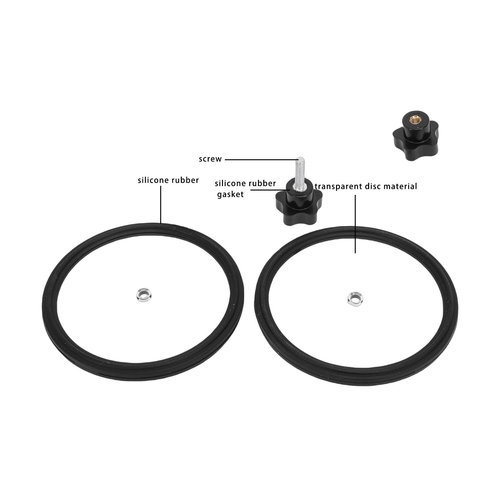 Schallplatten-Etikettenschoner, Schallplatten-Reinigungsschutz, wasserdichter Schallplattenreiniger mit Silikondichtung und transparenter Abdeckung für 7- und 12-Zoll-LPs