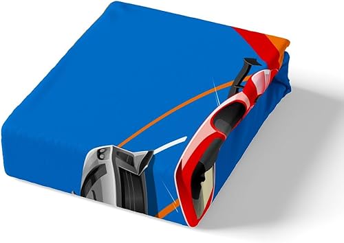 Miniatura 4 de Funda de edredón para automóvil deportivo, juego de ropa de cama de automóvil de carreras, funda de edredón con temática de deportes extremos para