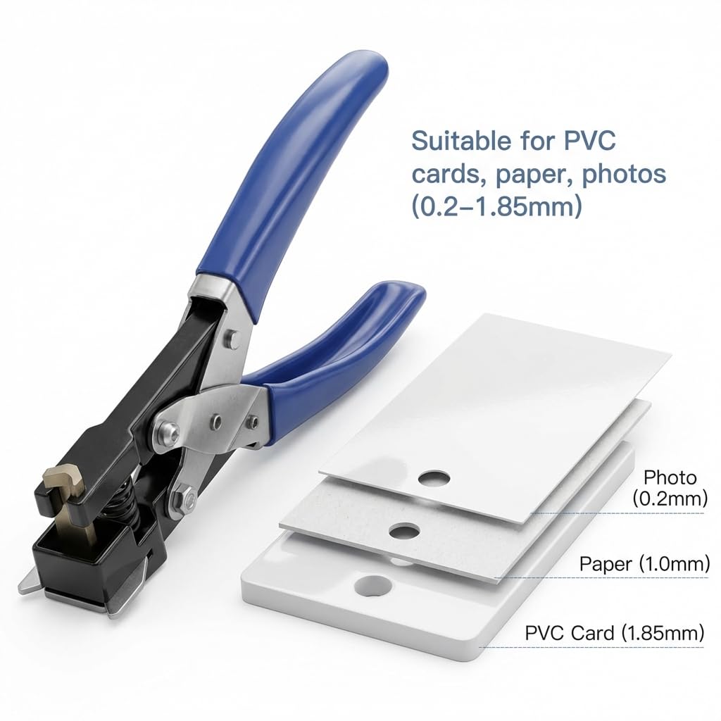 QWORK Corner Rounder Cutter R3 (3mm Radius), Smooth Edge Trimmer for PVC Cards, Photos & Paper Projects
