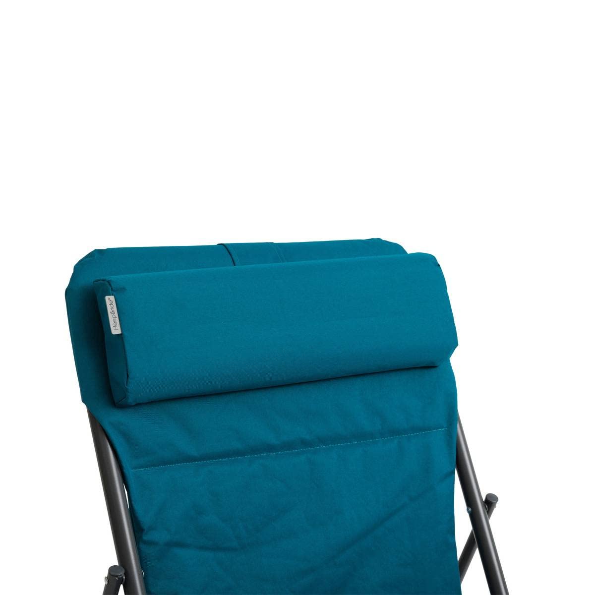 Hespéride - Chilienne de Jardin Pliante Jubba Bleu Canard et Graphite - 3,6 X 3,6 m - Structure Et Lames en Aluminium - Mobilier d'Extérieur Terrasse