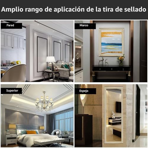 Tiras decorativas de pared autoadhesivas de 2cm para tapar juntas de armarios 6