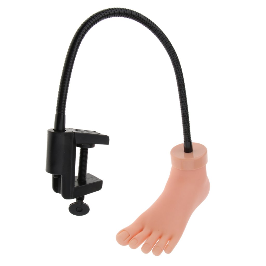 Baoblaze 1pc Soft Silicone Practice Foot Training False Model Foot Acrylic Manicure Tool with