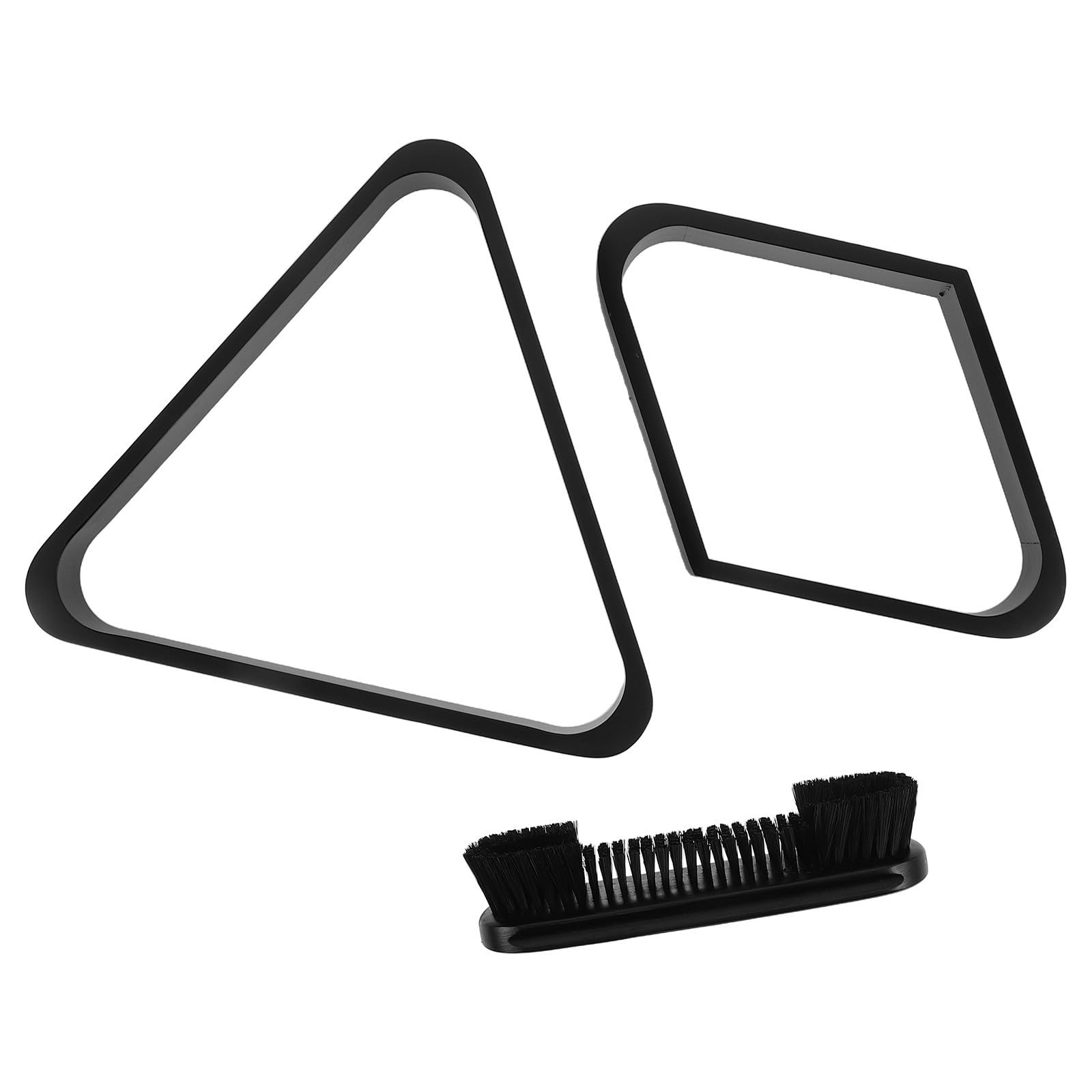 Support Triangulaire de Billard en Bois Massif Noir, Kit Élégant pour Placement Fluide et Entretien Facile, pour Soirées à Domicile