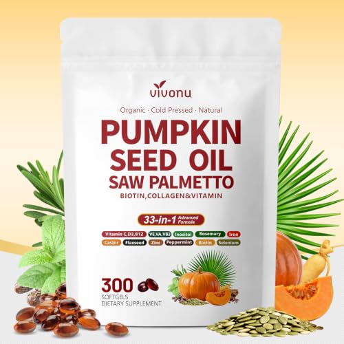 VivoNu Pumpkin Seed Oil with Saw Palmetto Capsules
