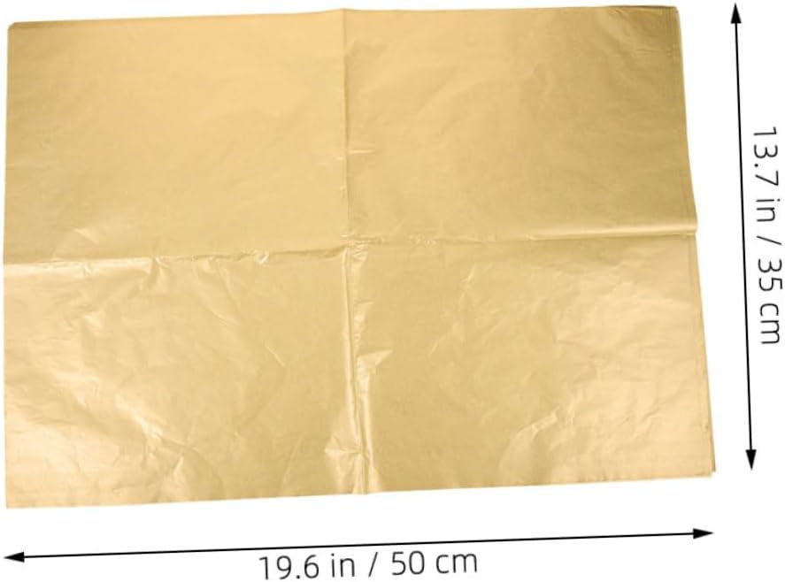 Anneome 50sheets Decorative Wrapping Tissue Paper for Liner Craft Paper Gold for Holidays Parties and Diy Flower Bouquets
