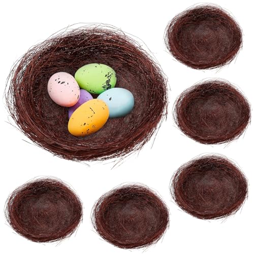 HANABASS 20 Pcs Artificial Bird Nests 4.7 Inch Empty Woven Nest Decor for Easter Crafts Spring Table Centrepiece Photography Props Garden Ornament - Image 3