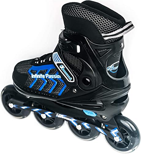 Image of MammyGol Adjustable Inline Skates for Adults and Teen, Safe and Durable Roller Skates with Giant Wheels,High Performance Skates for Girls and Boys 9-11US