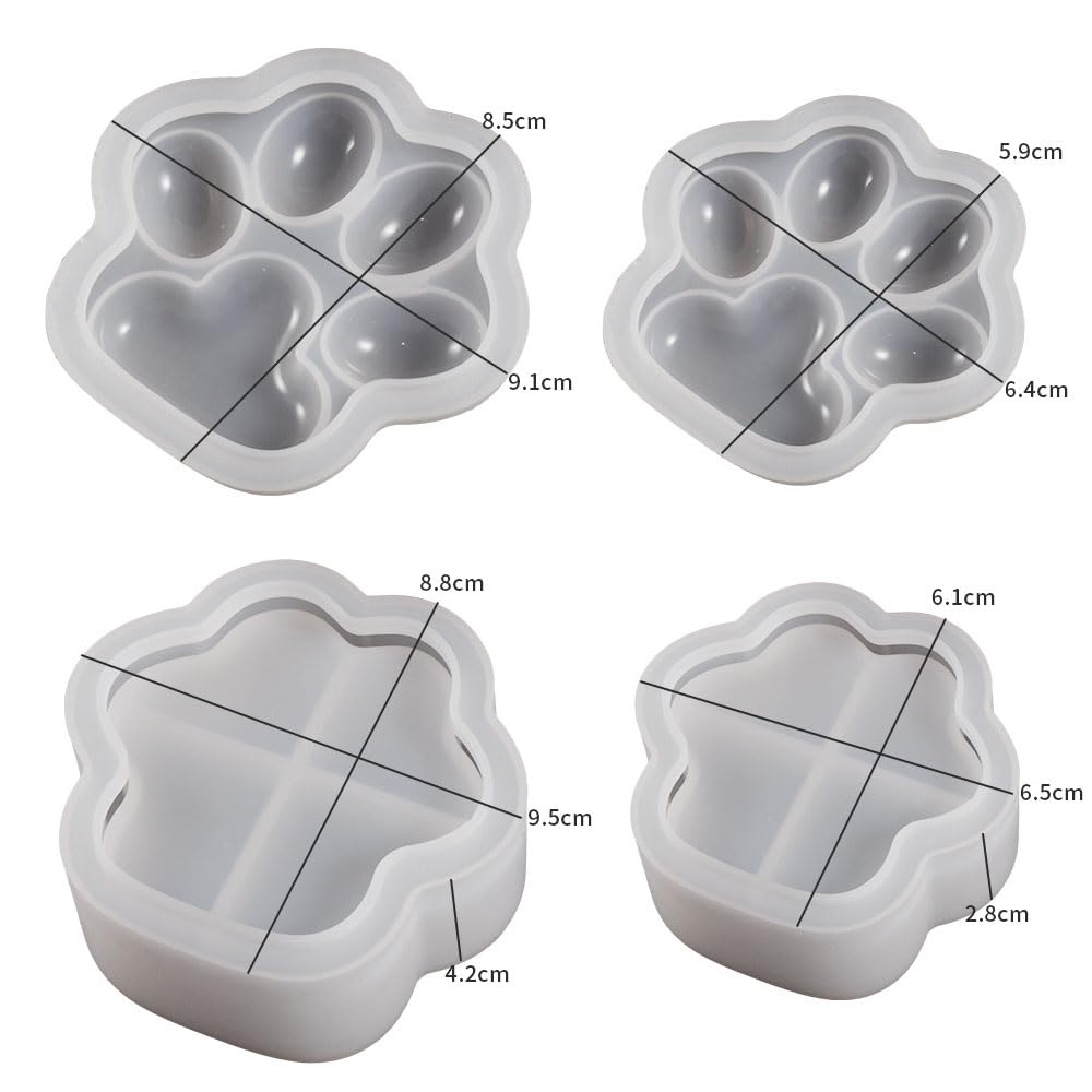 Amazon.co.jp: Finyoffiy 2個 猫 シリコンモールド猫の肉球 小物入れ