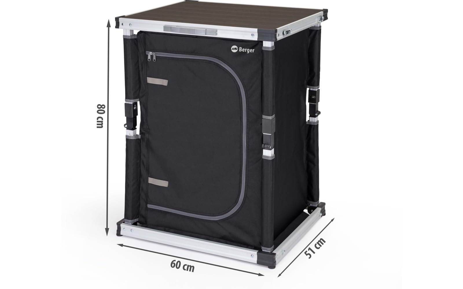 Kofferbox faltbar für Camping & Outdoor – Stabile Aluminium-Aufbewahrungsbox mit 3 Fächern, Tragetasche inkl., Belastbar bis 30 kg, Leichte Camping Aufbewahrungslösung für Reisen und Garten