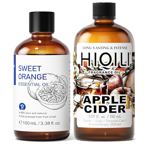 Aceite Esencial Naranja 100ML y Aceite de Fragancia Vinagre de Manzana 150ML