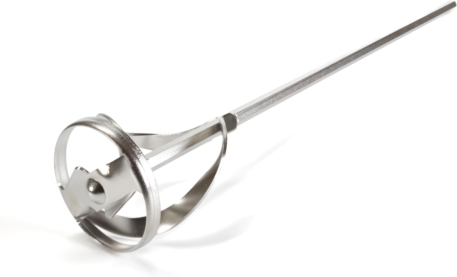 Stainless Steel Food Grade Mixer Drill Attachment - Safe for Bulk Brewing, Batter, Coffee, Wine, Beer, Mashed Potatoes - Food Safe for Mixing in 1 to 5 gallons