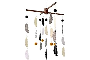 Feather Crib Mobile for Kids with Wall Hanging Decor Ornament