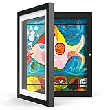 Kids Art Frame - Kids Artwork Frames Changeable Display 8 x10.5 with Mat or 9.7x12.3 Without Mat, Fr