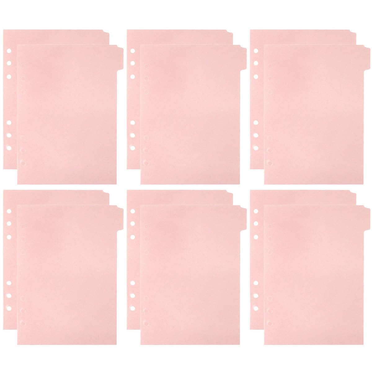 Separadores de cuaderno rosa de PP con 12 divisiones para organizar documentos rápido 8