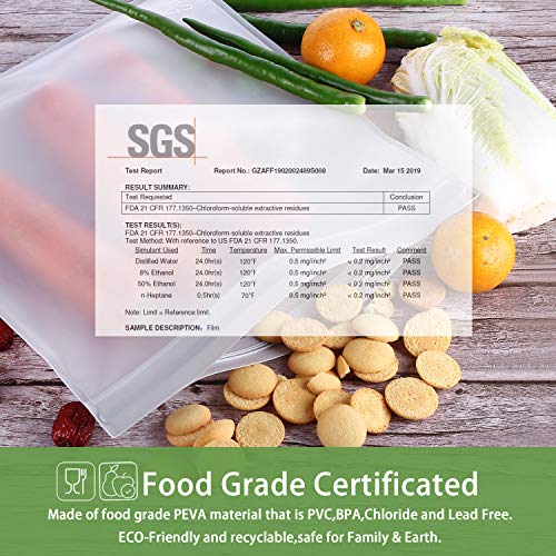 Splf FR-STICKERS-29H-1934 6 Pack Reusable Gallon Freezer Bags Dishwasher Safe, Bpa Free Reusable Food Storage Bags, Extra Thick Leakproof Silicone And Plastic Free For Marinate Meats thumb #1