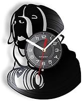 Vista 10 de Reloj de pared de disco de vinilo para perro de San Bernardo con 7 colores LED para tienda de mascotas, álbum de raza de perro de cachorro, reloj