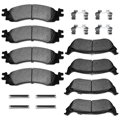 Image of Brake Pads Front and Rear Compatible with 2006-2010 Ford Explorer, 2007-2010 Ford Explorer Sport Trac, 2006-2010 Mercury Mountaineer Brake Pads Semi-Metallic D1158 D881