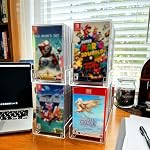 2 Pcs Acrylic Nintendo Switch Porte-cas de jeu, Organisateur de jeux, Support de stockage de jeux vidéo, Deux Packs peuvent tenir 24 Jeux
