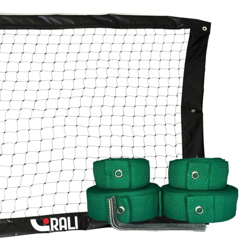 Kit Rede Preta Beach tennis + marcação de quadra 8x16 Verde c/ 3M e jogo simples