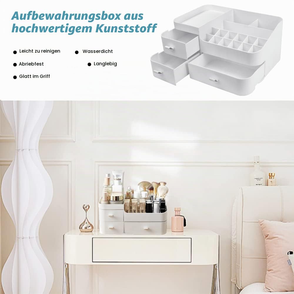 makeup aufbewahrung REFORUNG Make Up Organizer Kosmetik Aufbewahrungsbox mit Schubladen Schminktisch Organizer Schminkbox Beauty Organizer Grosse Schmink Kosmetik Box für Nagellack Lippenstift Kosmetik Kinderfahrrad KANELMOTT Gemüse-/Obstkorb, 2er-Set, Bambus Farbe:Blau-Weiß