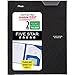 Five Star 2-Pocket Folder, Plastic Folder with Stay-Put Tabs and Prong Fasteners, Fits 3-Ring Binder, Holds 8-1/2" x 11" Paper, Writable Label, Black (72113)