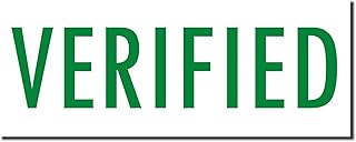 Large Pre-Inked Verified Stamp, Green Ink, Stock Message Stamp - Ideal for Office Managers, 7/8 x 2-1/4, Quality, Durable, Easy-to-Use, Ideal for Document Verification and Office Use