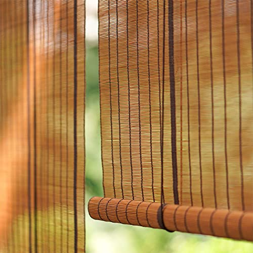 RAINMOR Stores en Bambou - Shades Romaines pour La Fenêtre - Stores en Bois Légers - pour La Teinte De Soleil Extérieure Et Intérieure, Banc De Balcon Aveugle, Rideau De Bambou De Cuisine