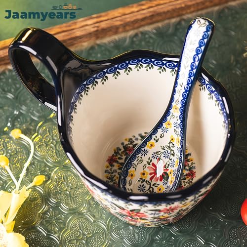 Jaamyears Bouillon Cups, Soup Bowls with Handles, 400ml Microwave Soup Mug for Breakfast, Milk, Desserts, Oatmeal - Image 5