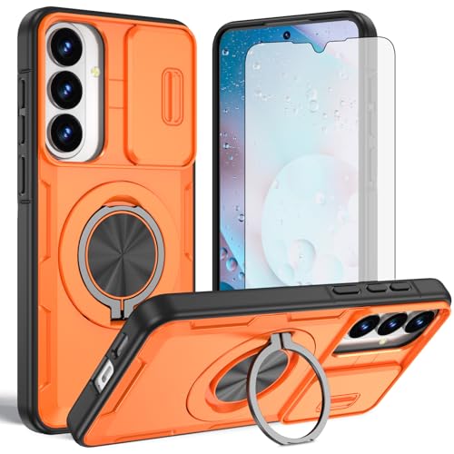 Coque Samsung S25 Plus S24 Plus avec protège-écran et anneau support