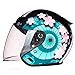 Caschi Jet Moto,Casco Mezzo Moto con Visiera Parasole,Omologato ECE 22-05 Scooter Chopper Skateboard Ciclismo Gioventù Uomo Donna Casco A,L