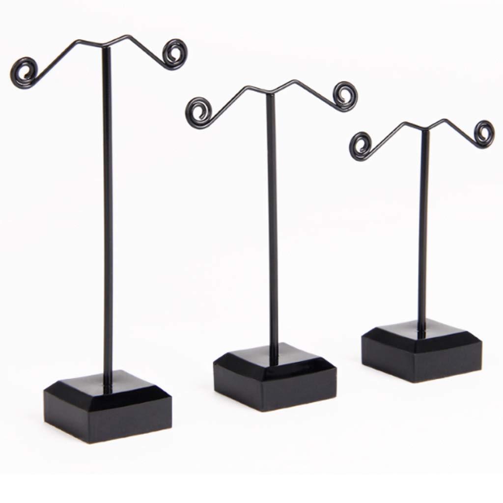 WolFum Ohrring-Ausstellungsständer aus Acryl aus Schmiedeeisen und Metall, Ohrring-Halter, Ohrring-Ausstellungsständer, Schwarz (Größe: L) ()