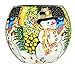 Benaya Glass Nightlight Christmas Tealight Holder - A Snowman Chorus