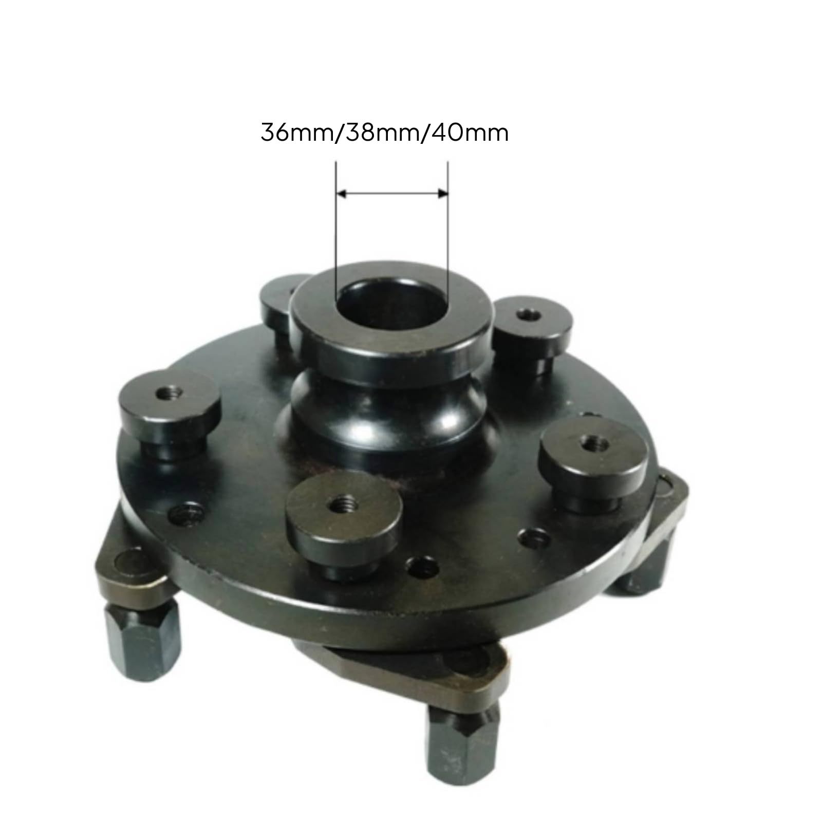 Harilla Morsetto con Piastra D'acciaio Circolare Universale Morsetto con Elementi di Serraggio di Serraggio Regolabili Galvanizzato per Gommificio, Officina, 40mm