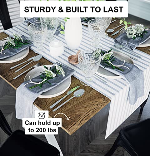 Nathan James Kalos Solid Wood Drop Leaf Folding Kitchen Farmhouse Room Or Space Saving Console Desk, Rustic, Dining Table, Brown/White #TOP6