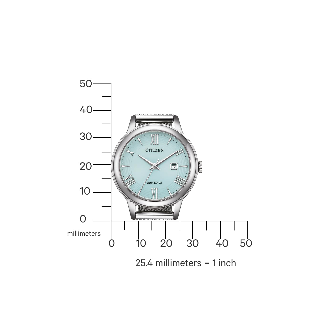 CITIZEN Eco-Drive solarny zegarek damski z taśmą siatkową ze stali nierdzewnej i datą w różnych wariantach