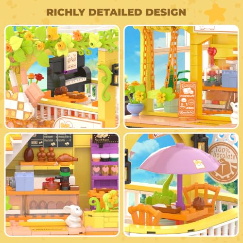 OQMI Bakery & Café Flower House Mini Building Block Set for Adult - image 3