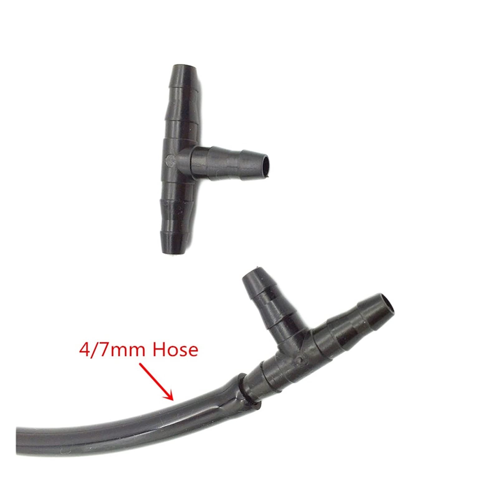 Raccordi per tubi da giardino per cortile industriale 4mm a forma di T-flebo del tee distributore Giardino annaffiato con connettore al tubo flessibile Agricoltura micro irrigazione a goccia 1/4 "tubo