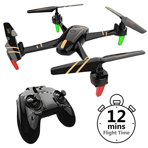 REMOKING RC Drone Racing Quadcopter Headless Mode 2.4GHz 360°flip 4 Channels Altitude Hold Indoor and Outdoor Sport Game Good for Children and Adult as Gifts 12mins Long Flight Time - Black (Best Racing Drone 2019)