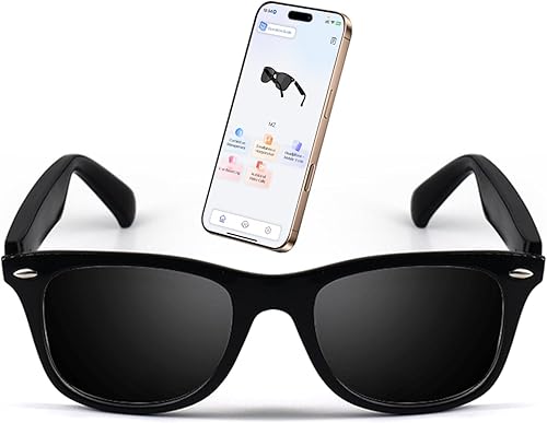 Miniatura 13 de Lentes inteligentes para hombres y mujeres, gafas de audio Bluetooth con altavoces, lente polarizada UV400, soporte de carga rápida, control táctil